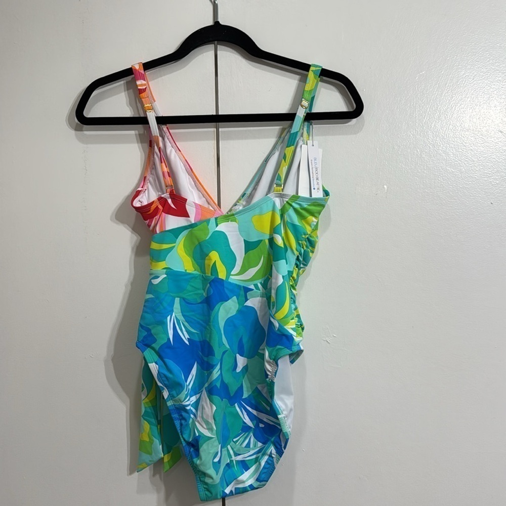 Bleu Rod Beattie Summer Escape Surplice One Piece Swimsuit Size 6 - Picture 4 of 6